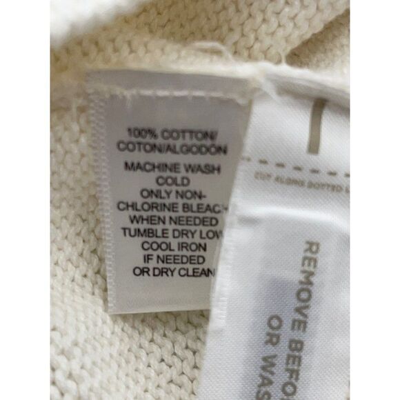 LOFT Ann Taylor Cream Cold Shoulder Sweater Size S NWT - Picture 10 of 11